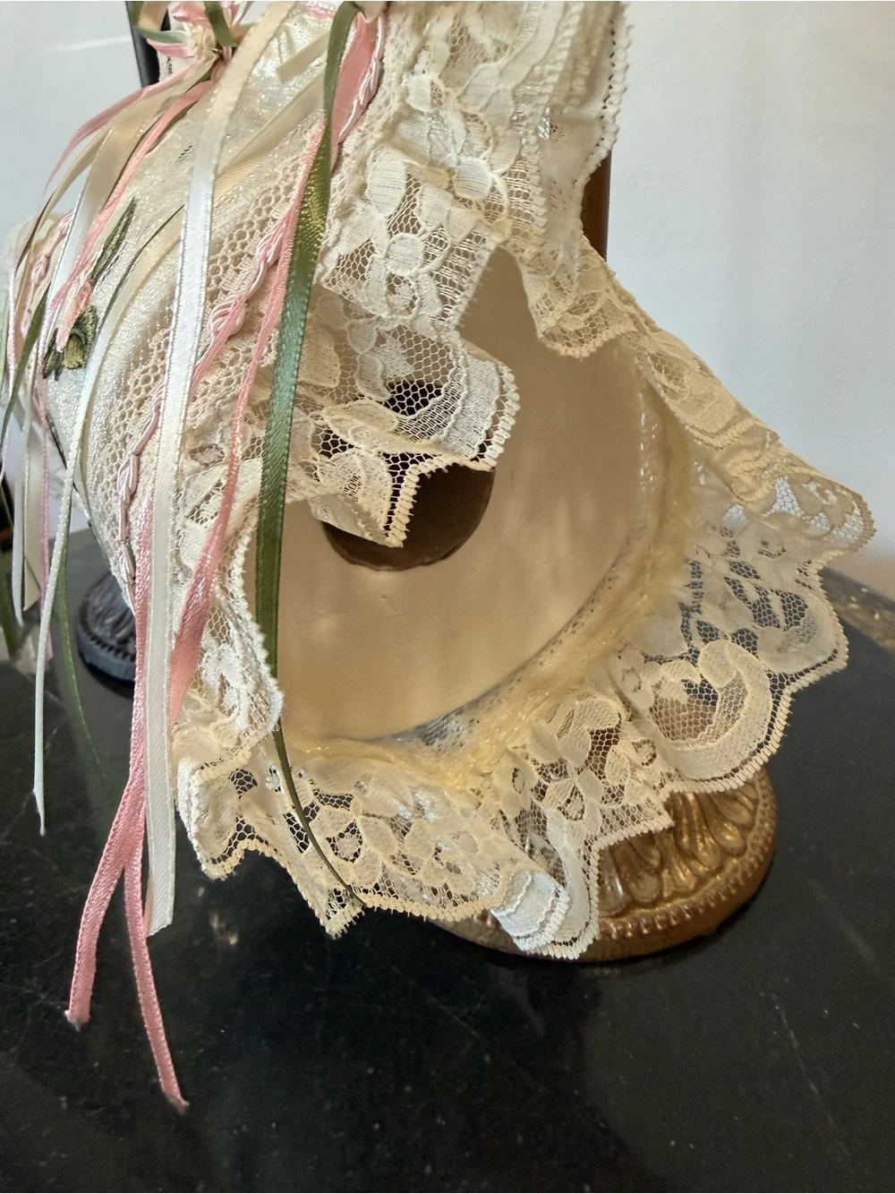 🌷 Hand Crafted Pink & Green Rose Hand Towel & Spare Toilet Paper Holder 🌷